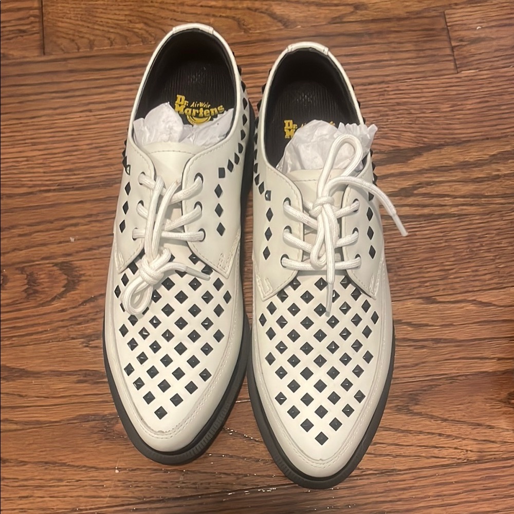 Dr. Martens White and Black Men's Shoes